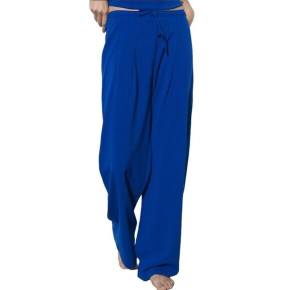 ZARA WIDE PANT Blue SIZE S | 1014/337/407 - Picture 2 of 4